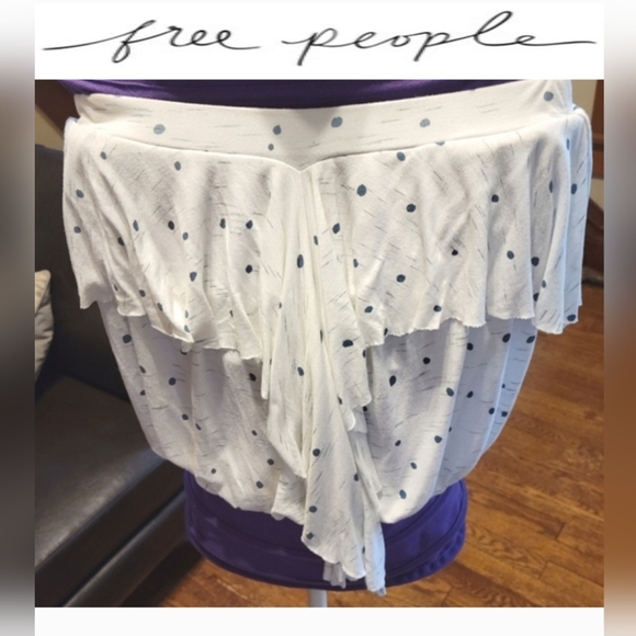 Free People Polka Dot Strapless Flowy Top size XS - Picture 1 of 7